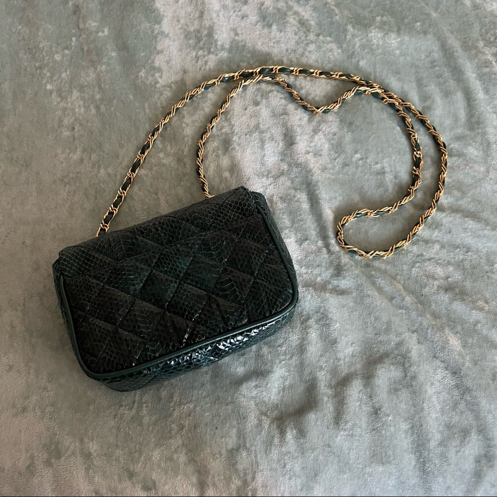 Green Snake Textured Purse - Picture 6 of 7